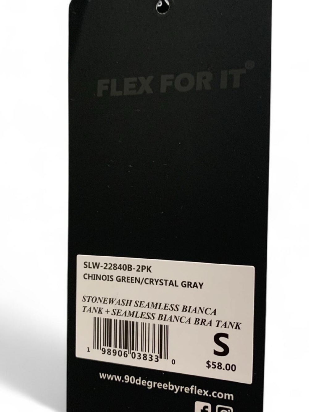 90 Degree by Reflex 2-Pack Stonewash Seamless Bianca V-Neck Bra Tank S - Picture 3 of 8